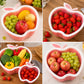 Apple-Shaped Drain Basket for Fruits & Vegetables