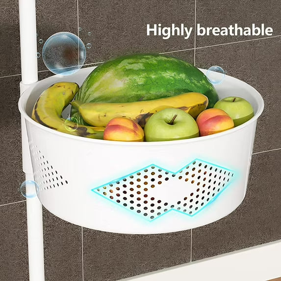 3-Tier Rotating Kitchen Storage Cart – Fruit & Vegetable Storage Rack