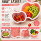 Apple-Shaped Drain Basket for Fruits & Vegetables