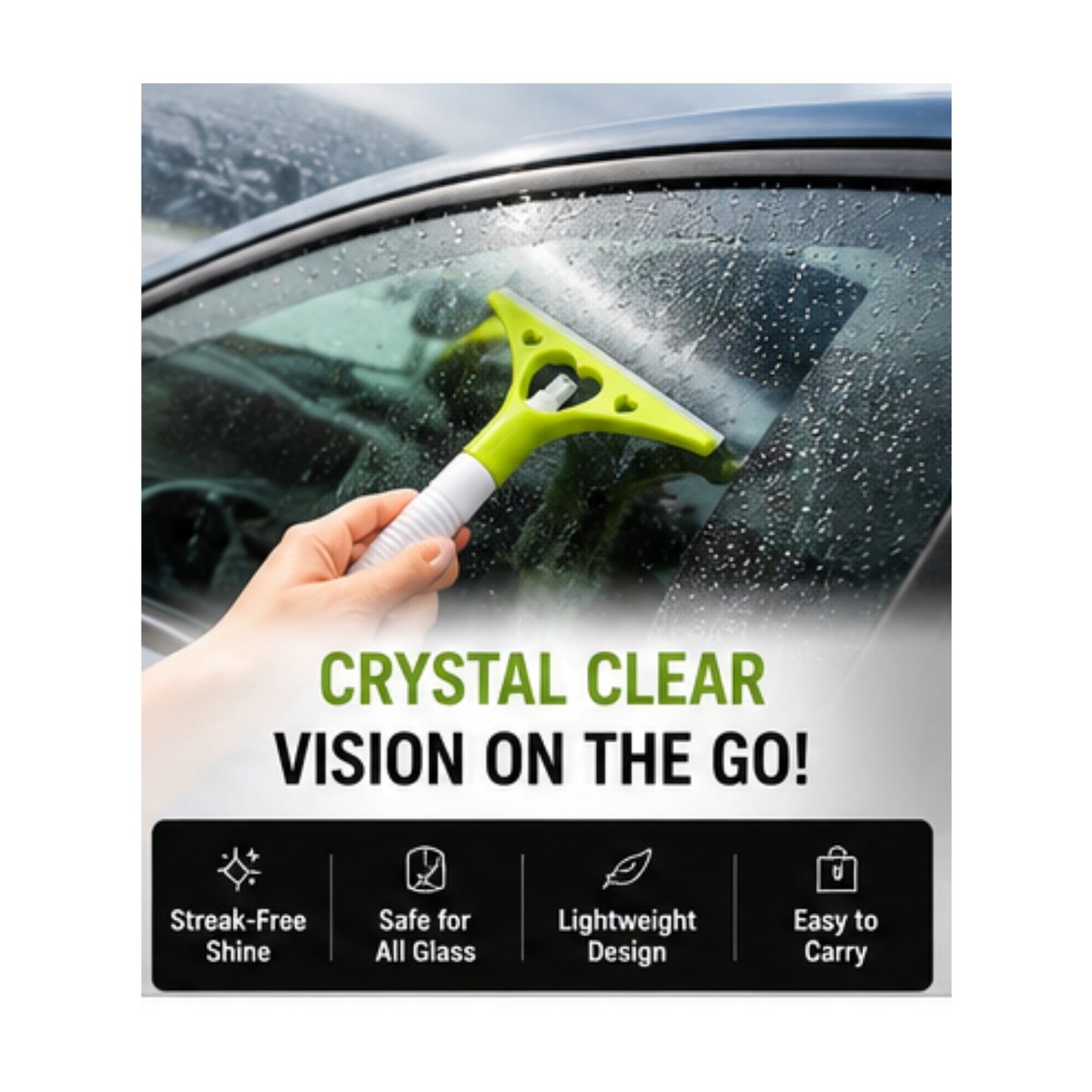 2-in-1 Spray Window Cleaner with Built-in Water Tank  Glass Wiper  Delivery