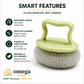 Omega 2-in-1 dish scrub brush product features and uses
