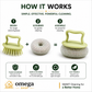 Omega kitchen scrub brush for sinks tiles pots and pans