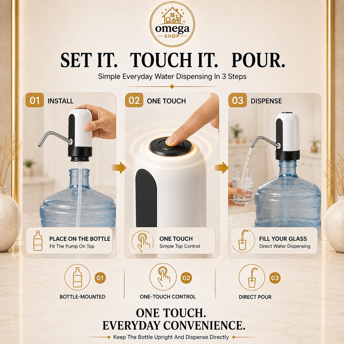 sensor water bottle pump