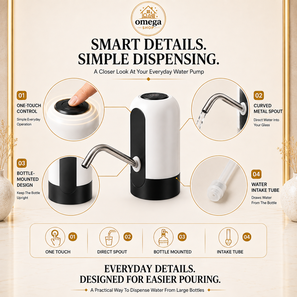 sensor water bottle pump