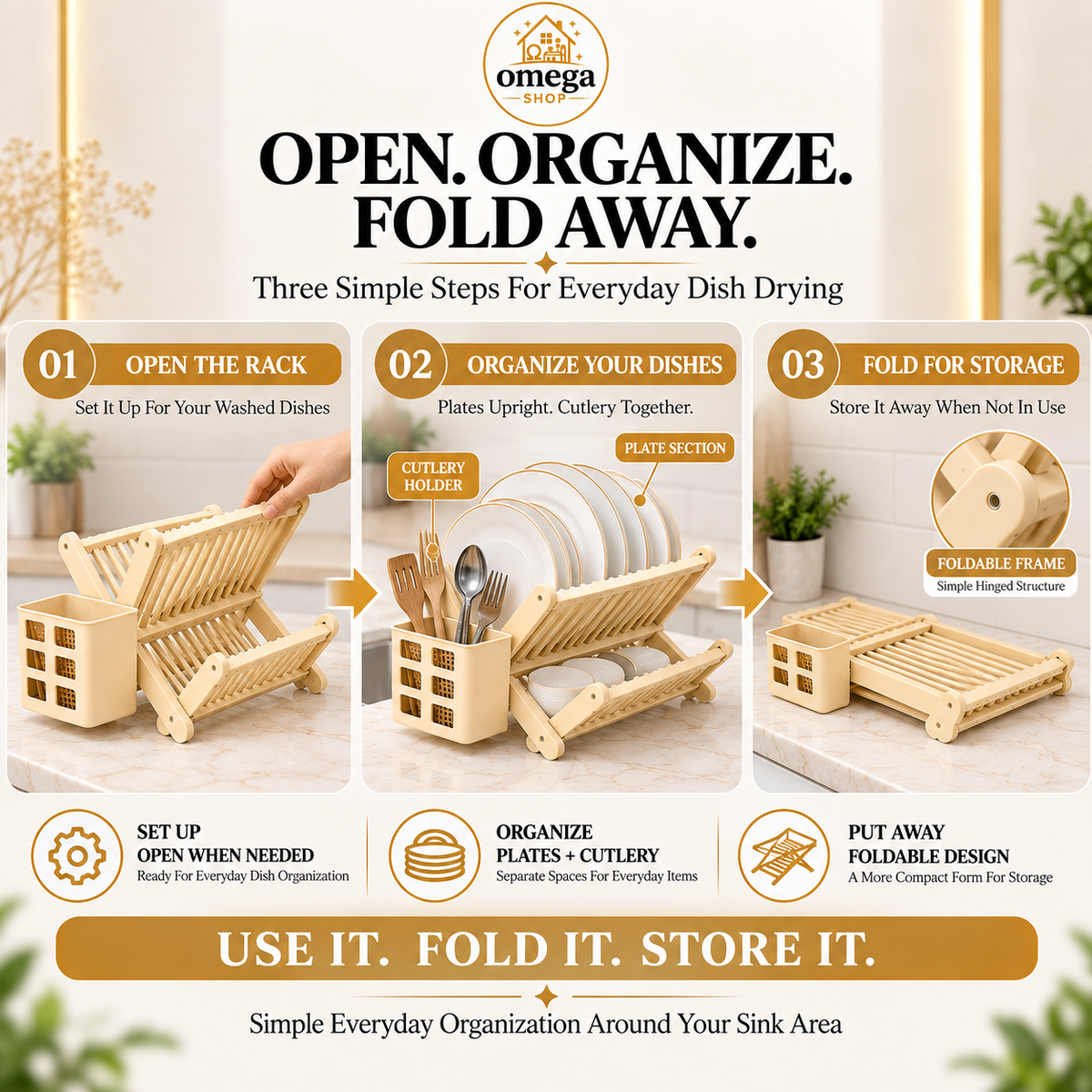 foldable dish drying rack