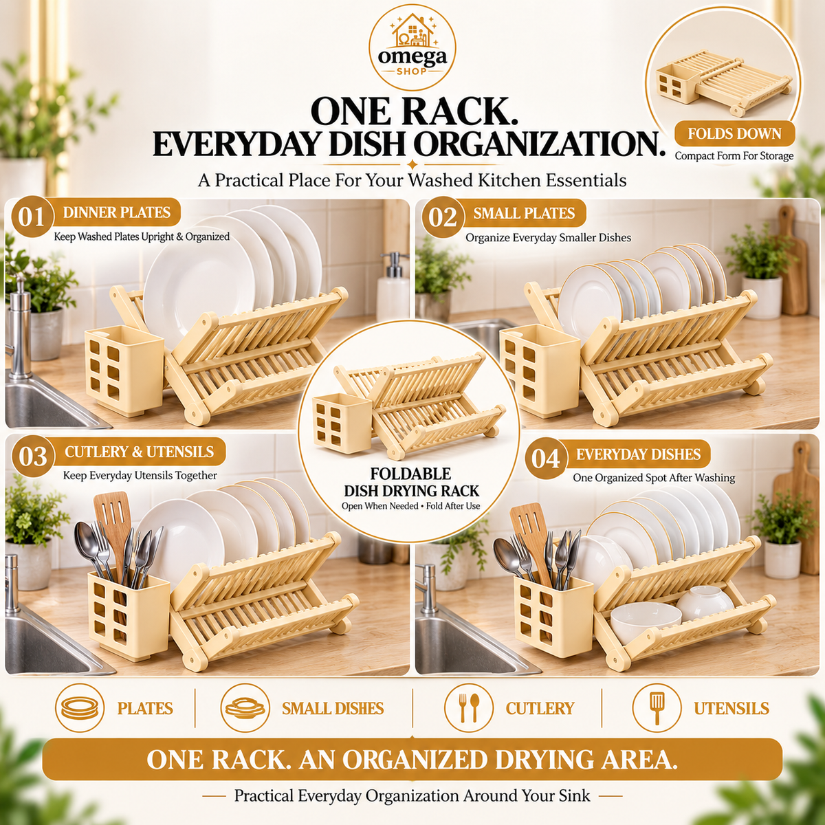 foldable dish drying rack