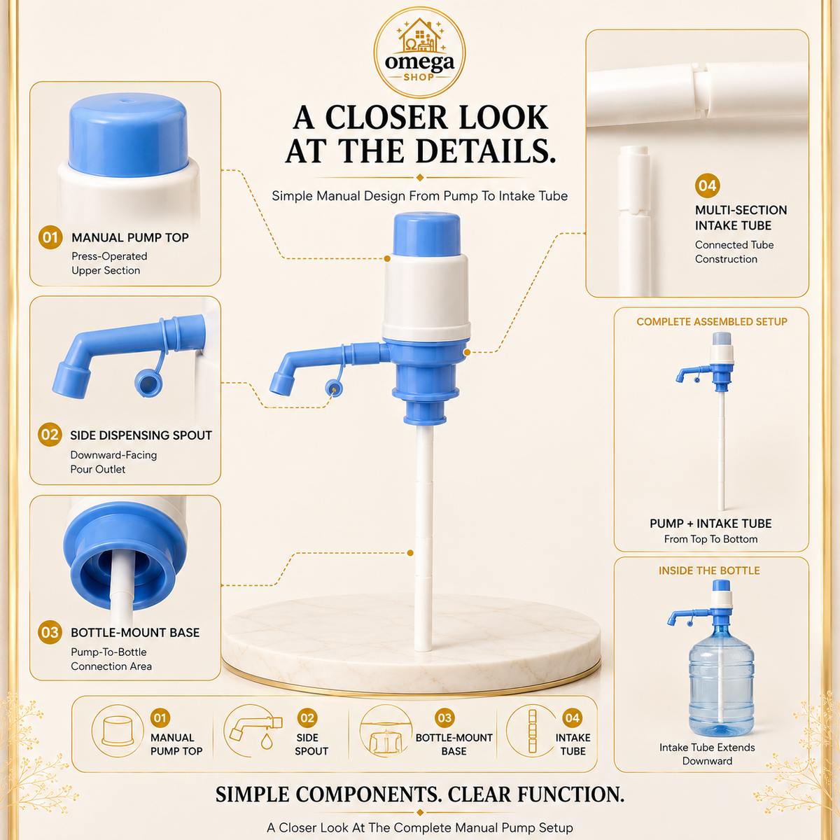 water bottle pump manual
