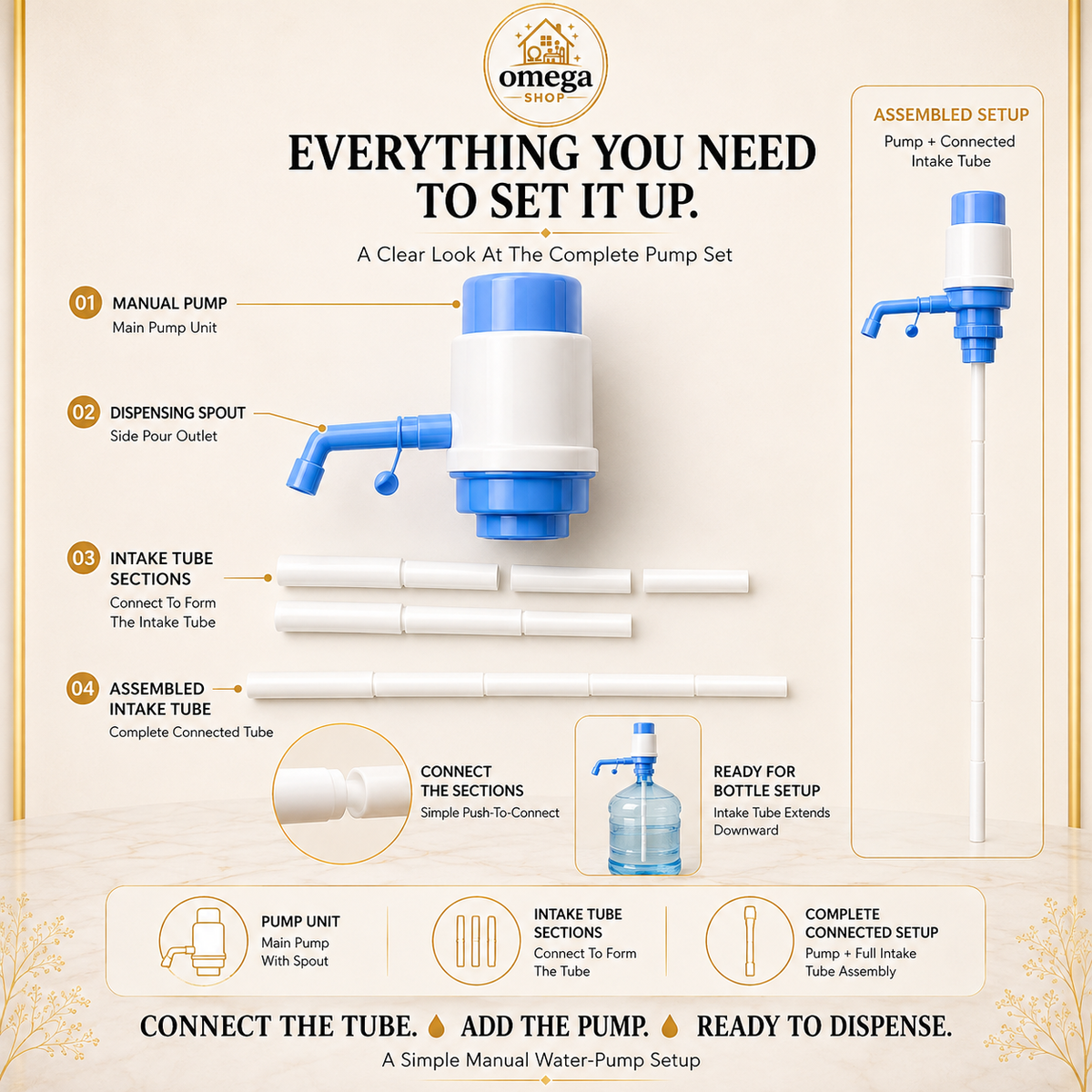 water bottle pump manual