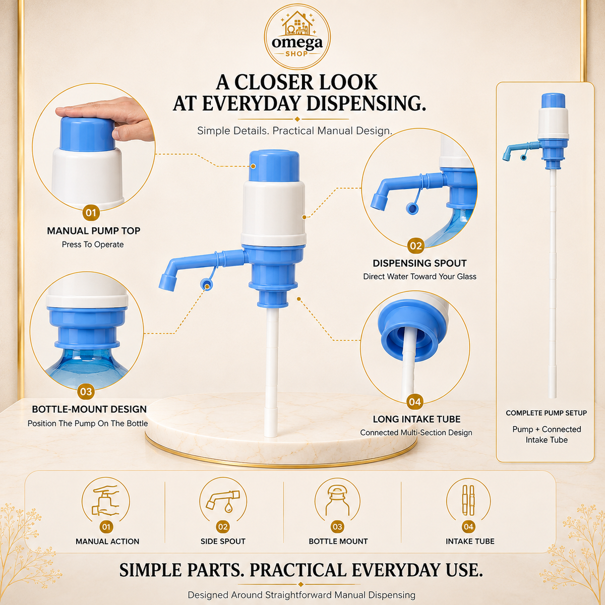 water bottle pump manual
