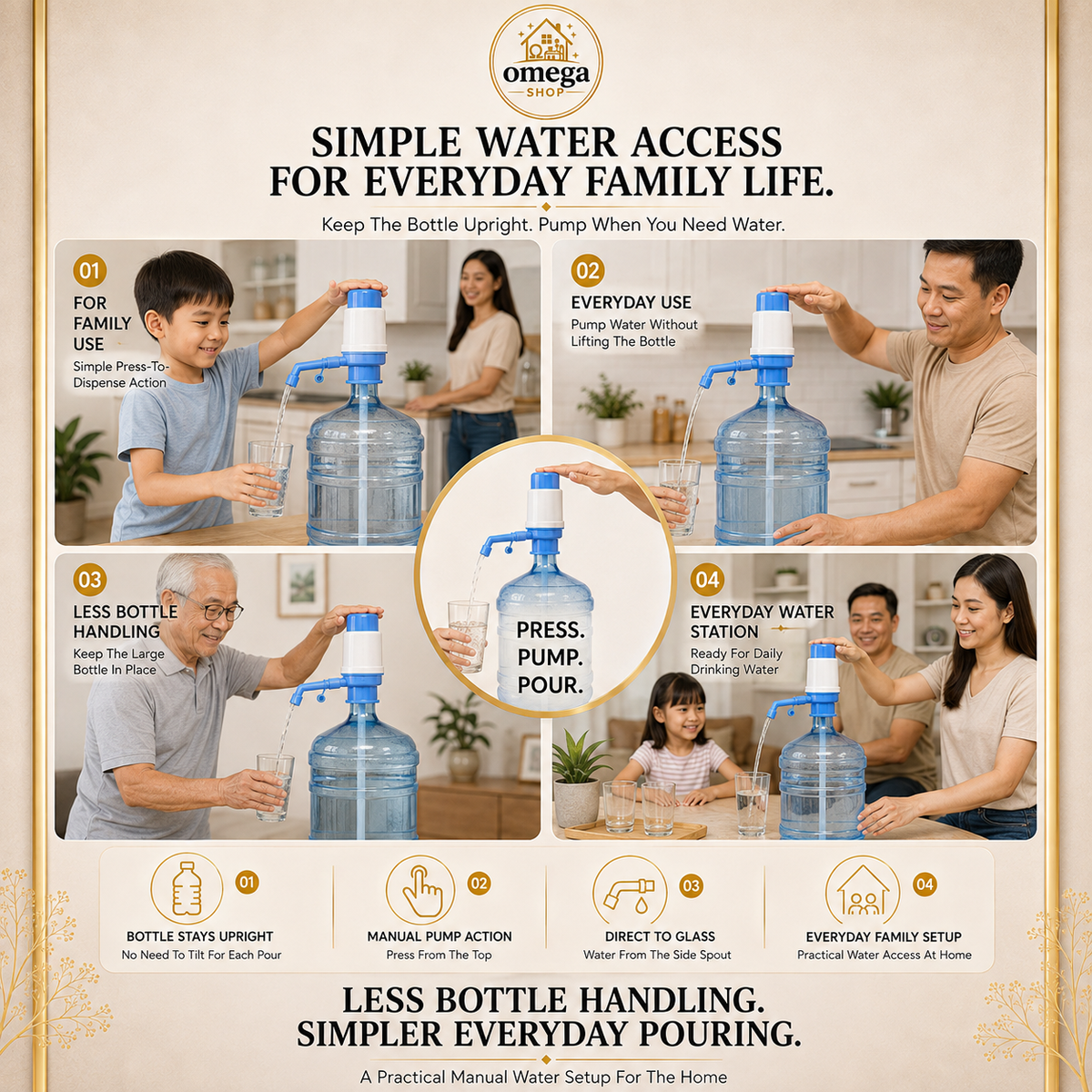 water bottle pump manual