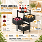 360° Rotating Multi-Layer Rolling Storage Rack | 3, 4 & 5 Tier Metal Organizer Cart