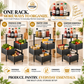 360° Rotating Multi-Layer Rolling Storage Rack | 3, 4 & 5 Tier Metal Organizer Cart