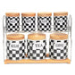 7-Piece Ceramic Canister Set with Marble Design & Bamboo Lids